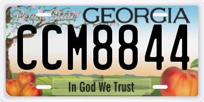 GA license plate CCM8844