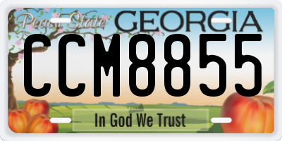 GA license plate CCM8855