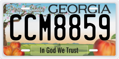 GA license plate CCM8859