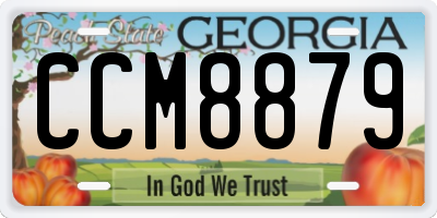 GA license plate CCM8879