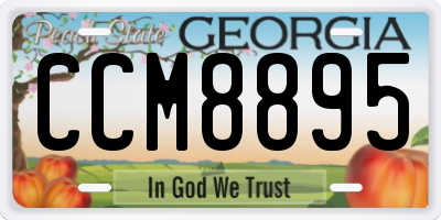 GA license plate CCM8895