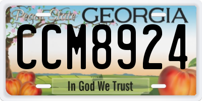 GA license plate CCM8924