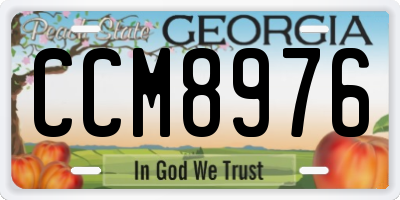 GA license plate CCM8976