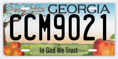 GA license plate CCM9021