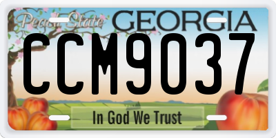 GA license plate CCM9037