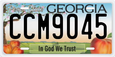 GA license plate CCM9045