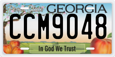 GA license plate CCM9048
