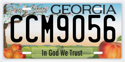GA license plate CCM9056