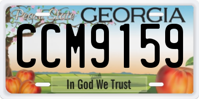 GA license plate CCM9159