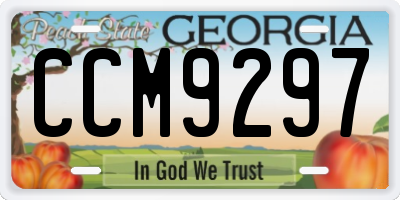 GA license plate CCM9297
