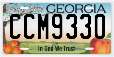 GA license plate CCM9330