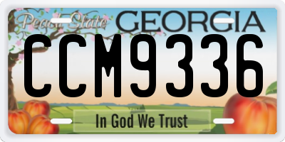 GA license plate CCM9336