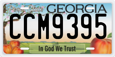 GA license plate CCM9395