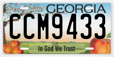 GA license plate CCM9433