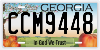 GA license plate CCM9448