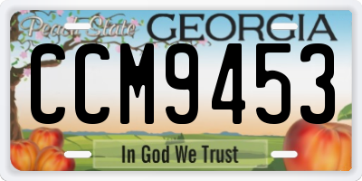 GA license plate CCM9453