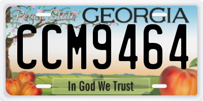 GA license plate CCM9464