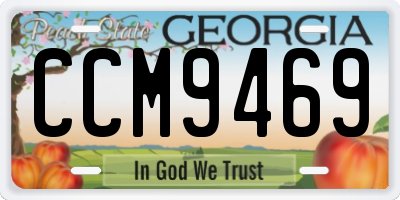 GA license plate CCM9469