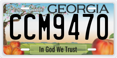 GA license plate CCM9470