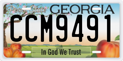 GA license plate CCM9491