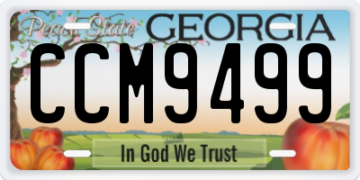 GA license plate CCM9499