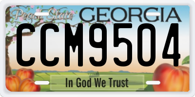 GA license plate CCM9504