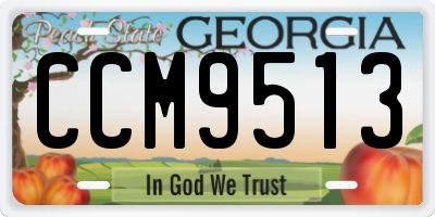 GA license plate CCM9513