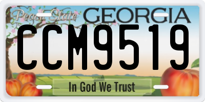 GA license plate CCM9519