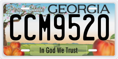 GA license plate CCM9520