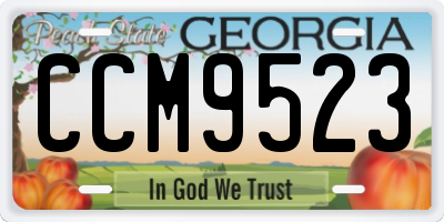 GA license plate CCM9523