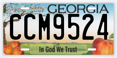 GA license plate CCM9524