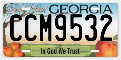 GA license plate CCM9532