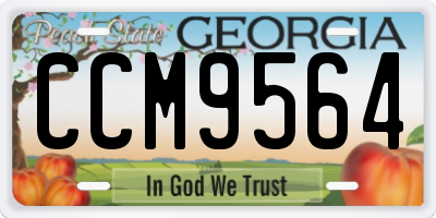 GA license plate CCM9564
