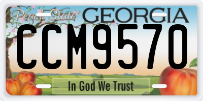 GA license plate CCM9570