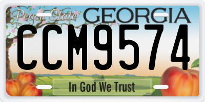GA license plate CCM9574