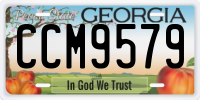 GA license plate CCM9579