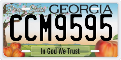 GA license plate CCM9595