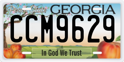 GA license plate CCM9629