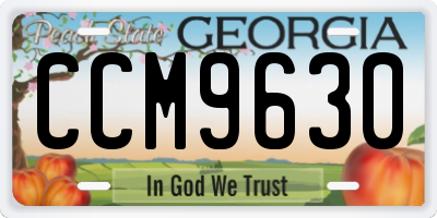 GA license plate CCM9630