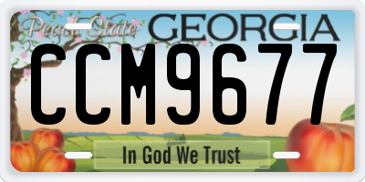 GA license plate CCM9677