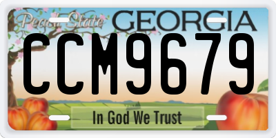 GA license plate CCM9679