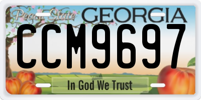 GA license plate CCM9697