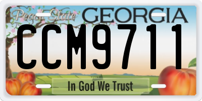 GA license plate CCM9711