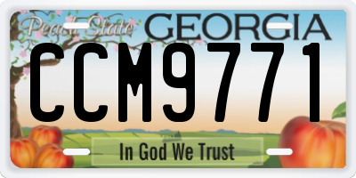 GA license plate CCM9771