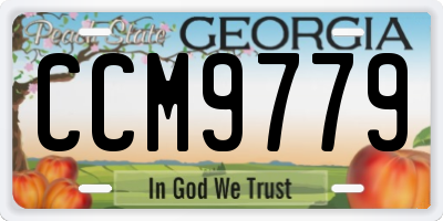GA license plate CCM9779
