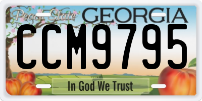 GA license plate CCM9795