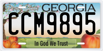 GA license plate CCM9895