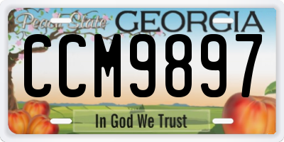 GA license plate CCM9897