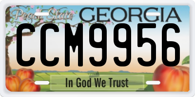 GA license plate CCM9956