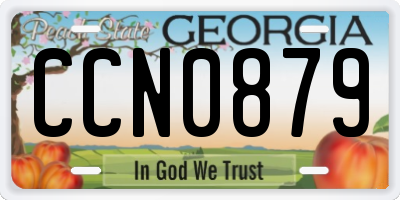 GA license plate CCN0879